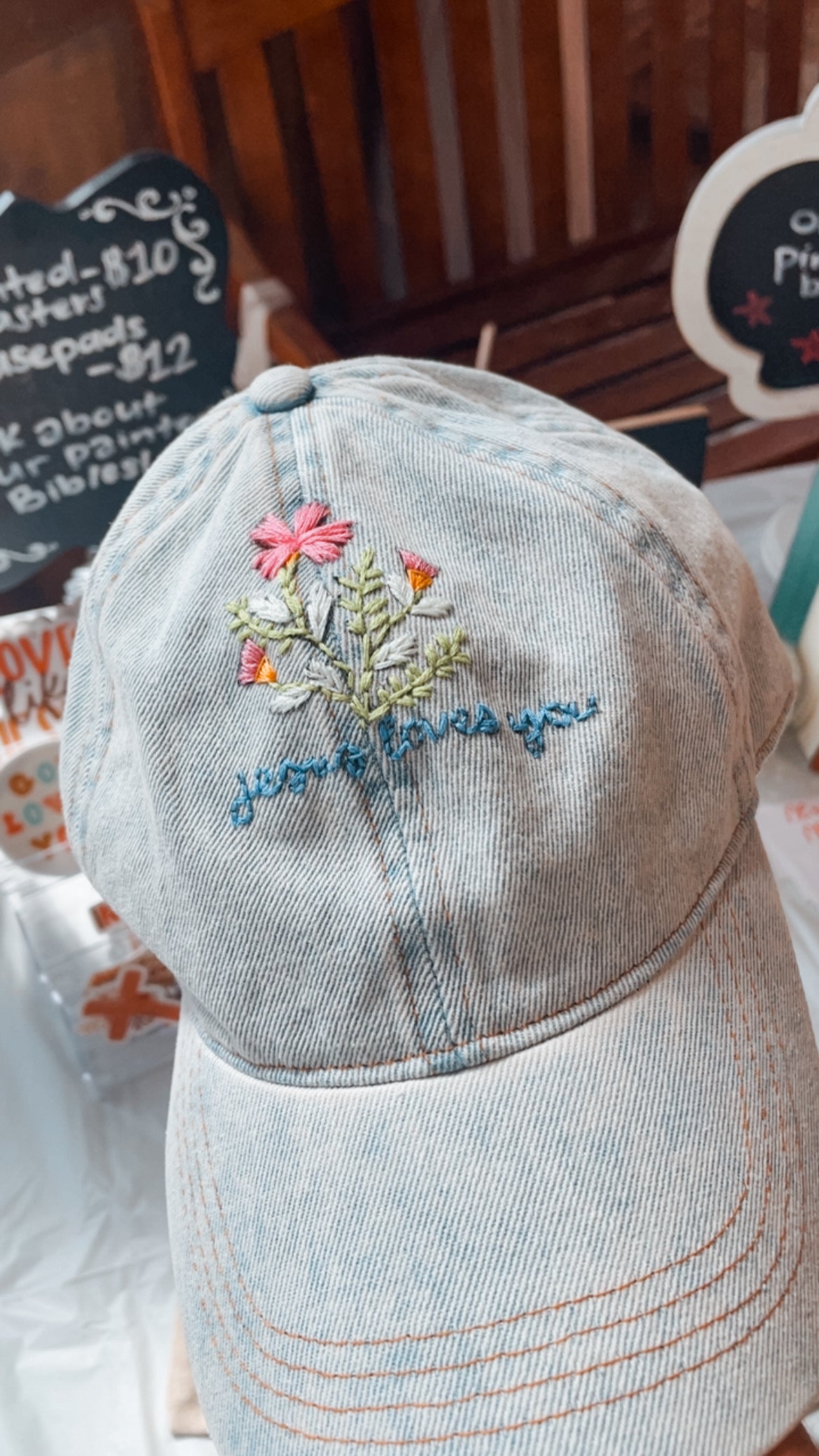 Jesus Loves You Embroidered Hat