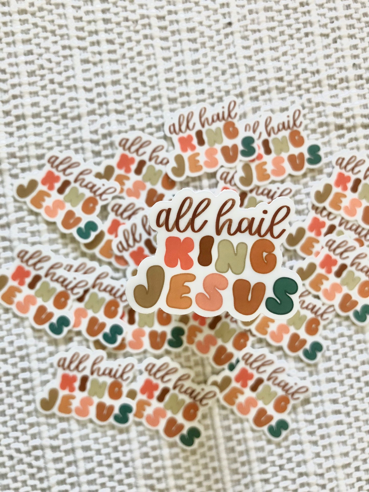 All Hail King Jesus Mini Sticker