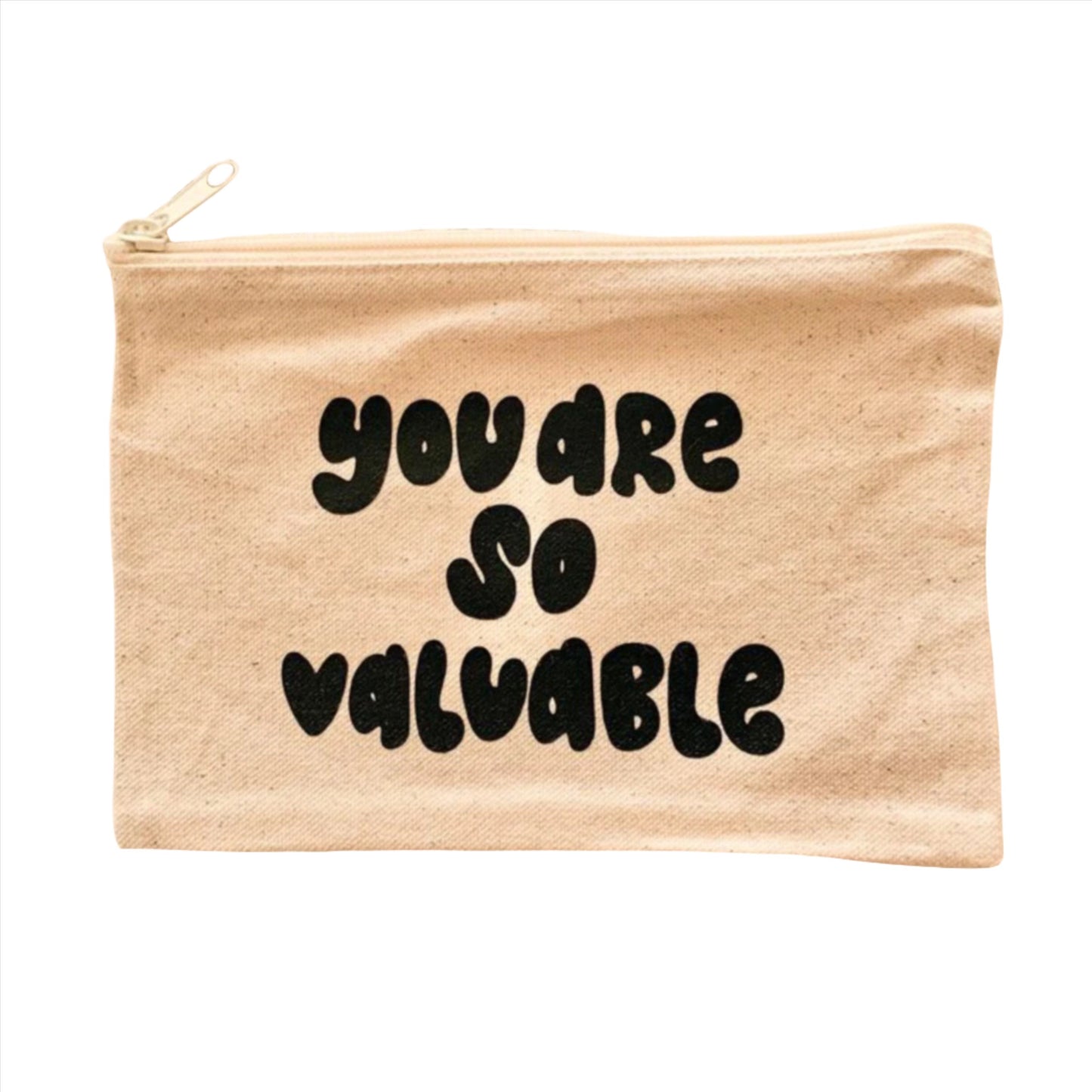 You Are So Valuable Black Pencil Pouch