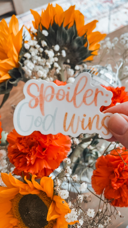 God Wins Vinyl Sticker