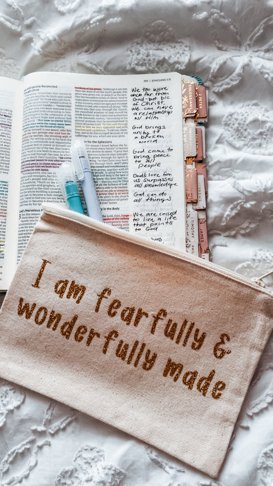 I Am Fearfully & Wonderfully Made Pencil Pouch