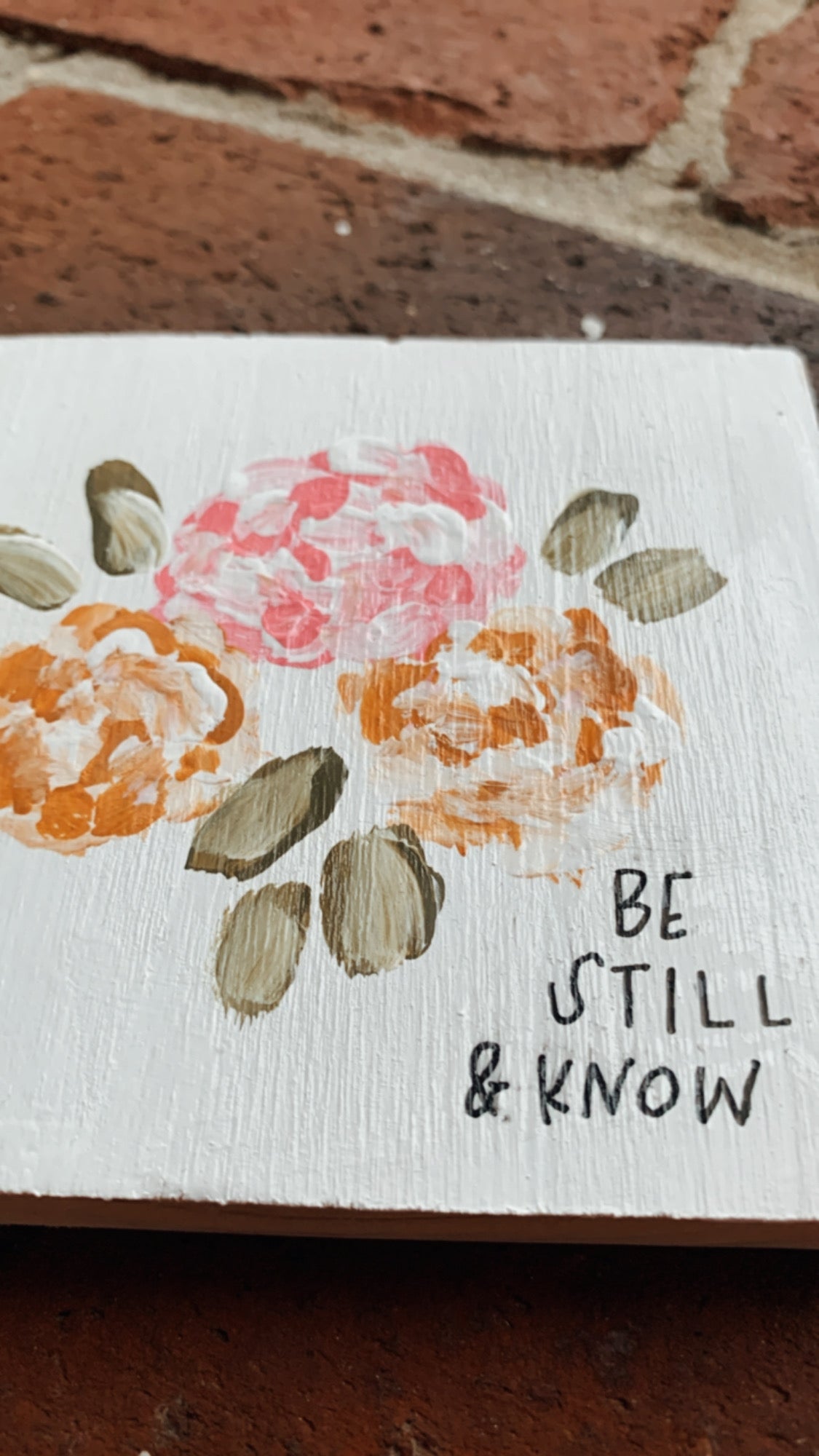 Be Still & Know Hand-Painted Wooden Coaster