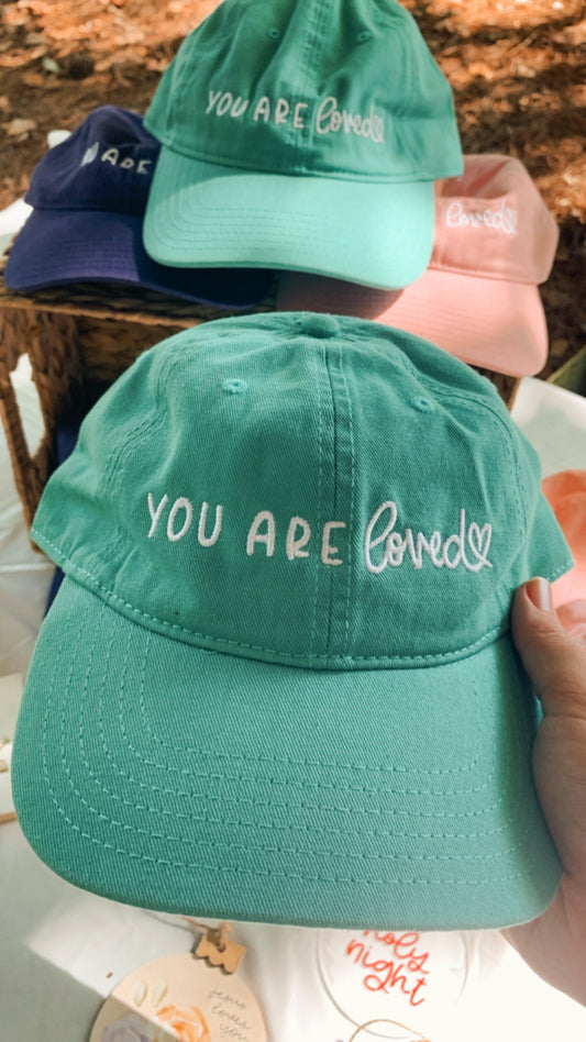 You Are Loved Hat Teal