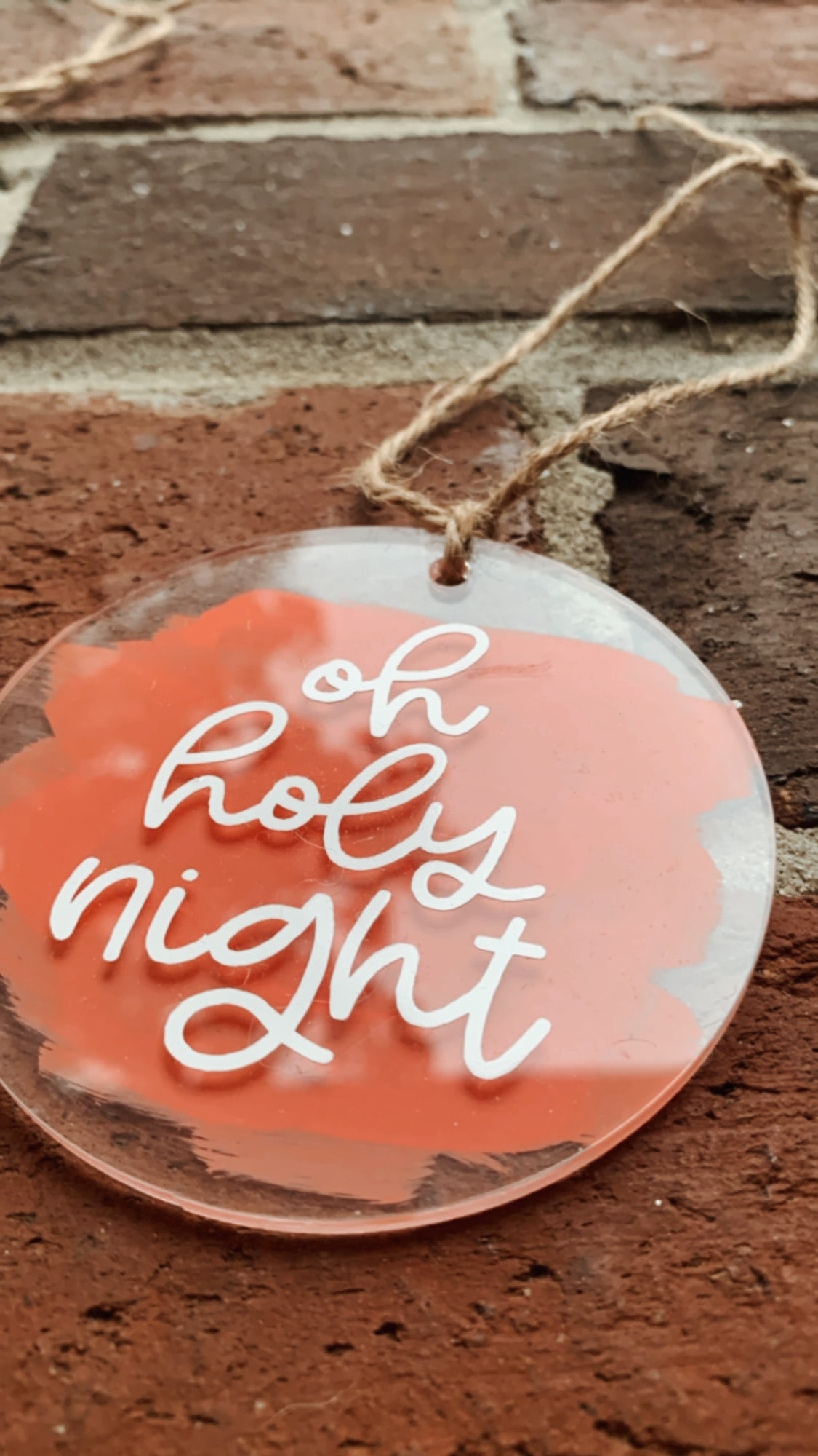 Oh Holy Night (Pink) Ornament