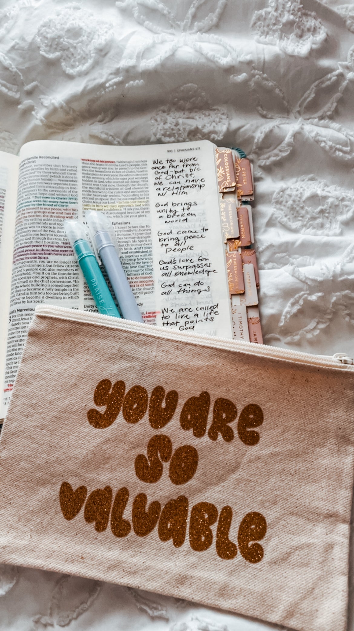 You Are So Valuable Gold Pencil Pouch