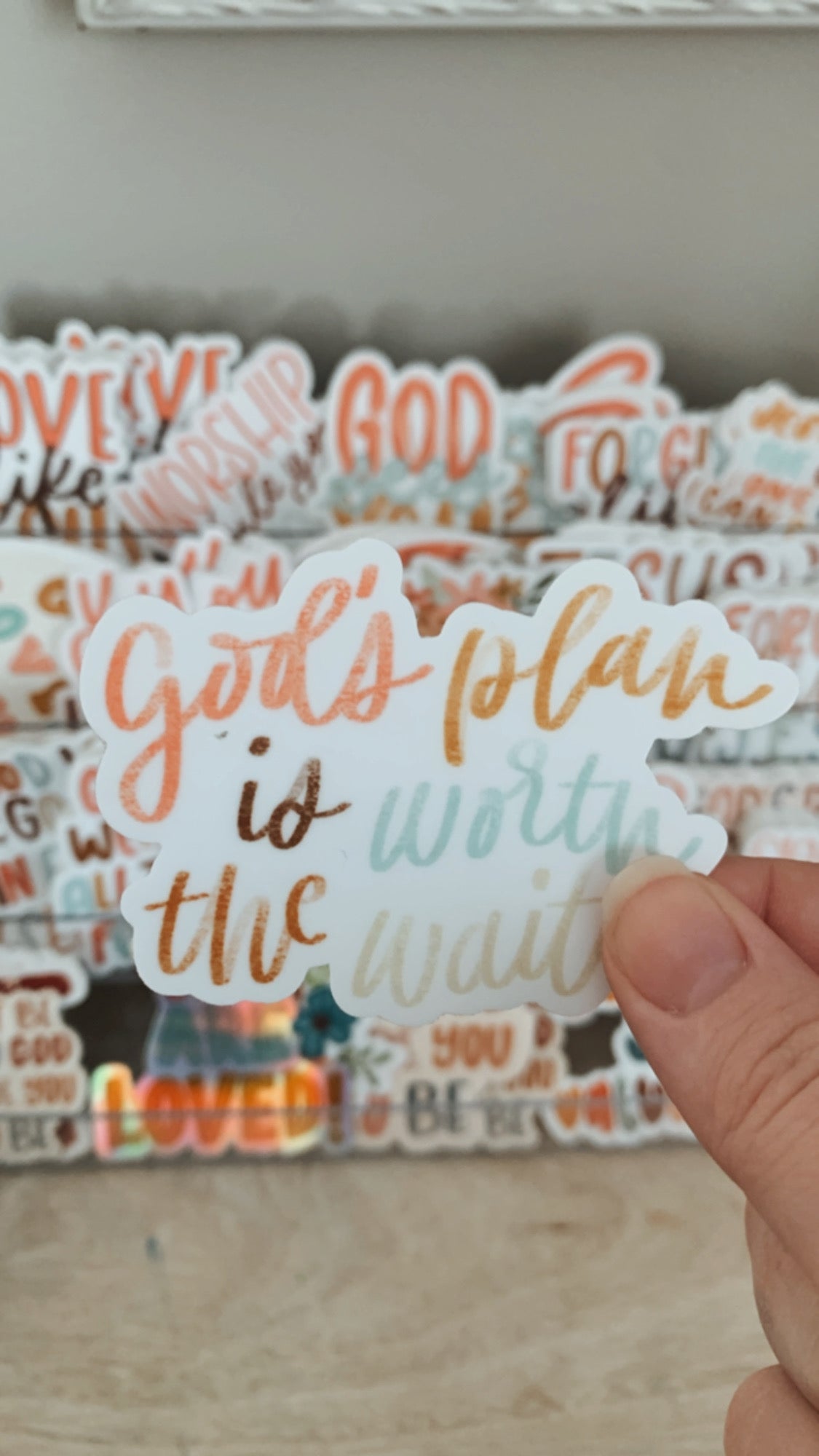 God's Plan Is Worth The Wait Vinyl Sticker