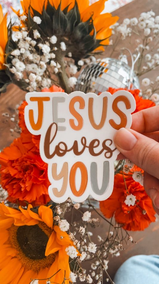 Jesus Loves You Vinyl Sticker