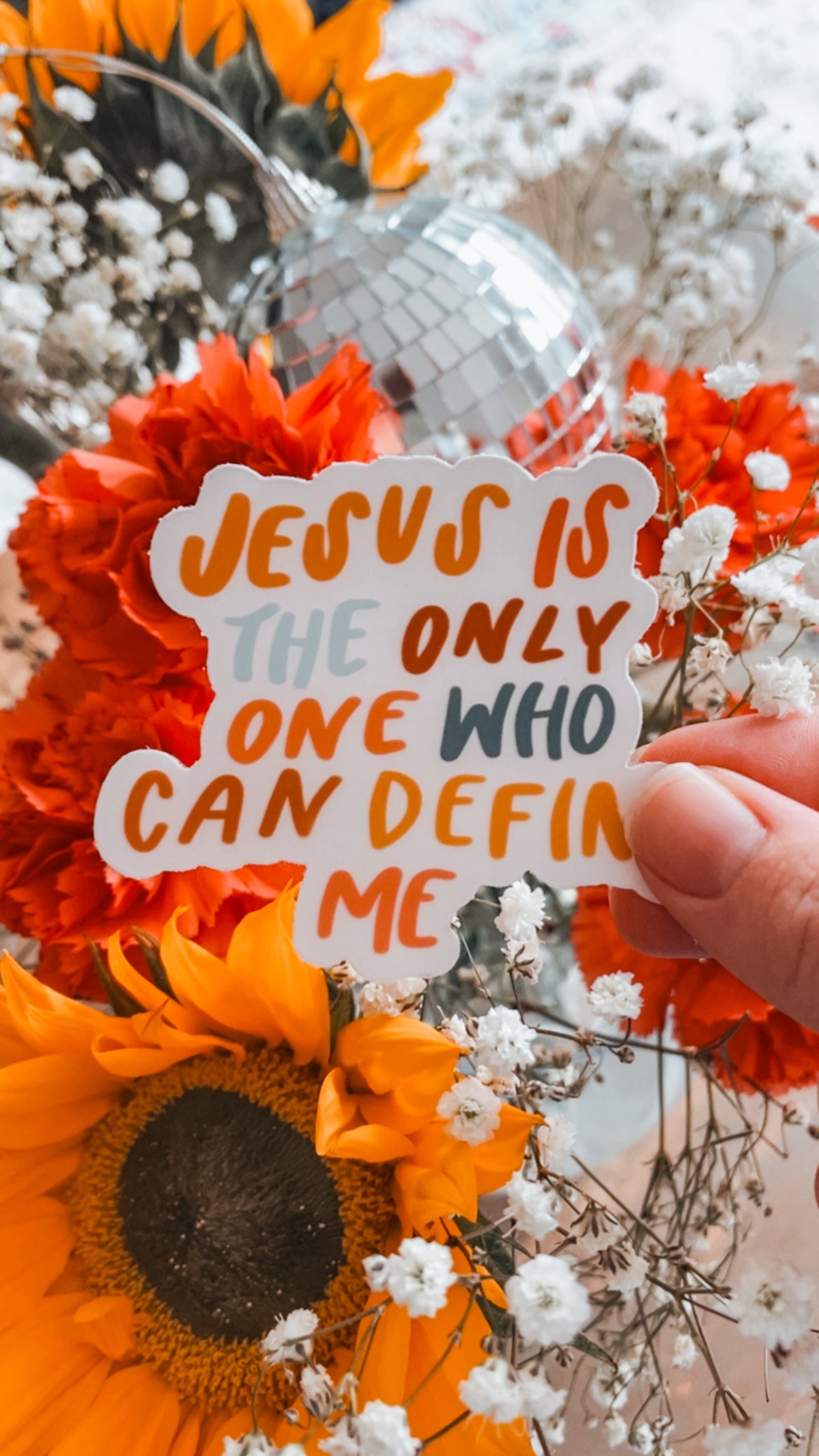 Jesus Is The Only One Who Can Define Me Clear Sticker