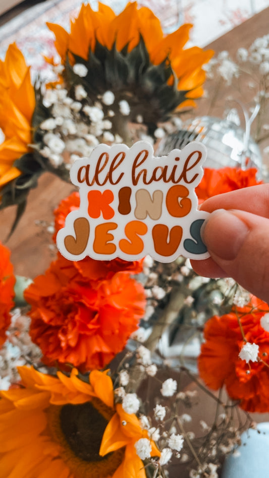 All Hail King Jesus Mini Sticker