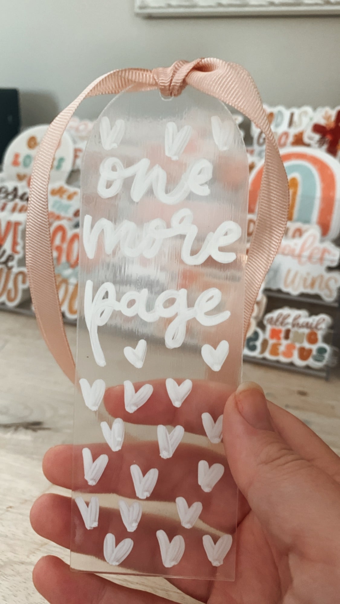 One More Page Clear Acrylic Bookmark