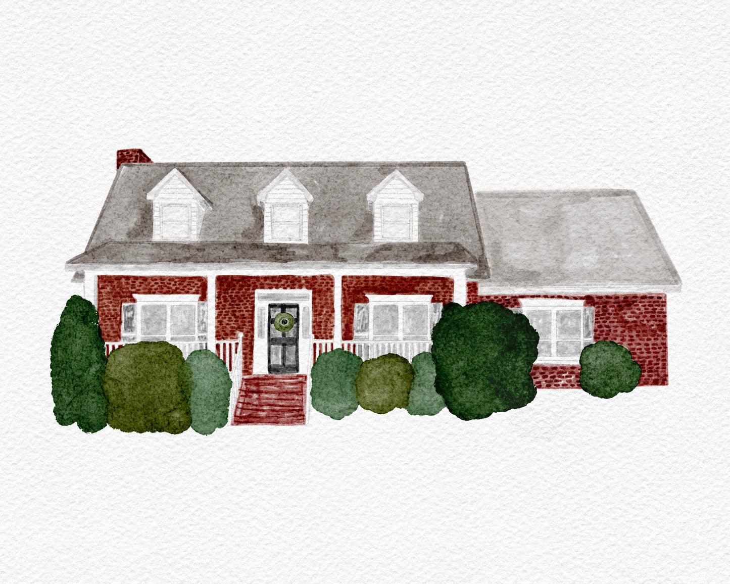 Custom Digital Watercolor House / Venue