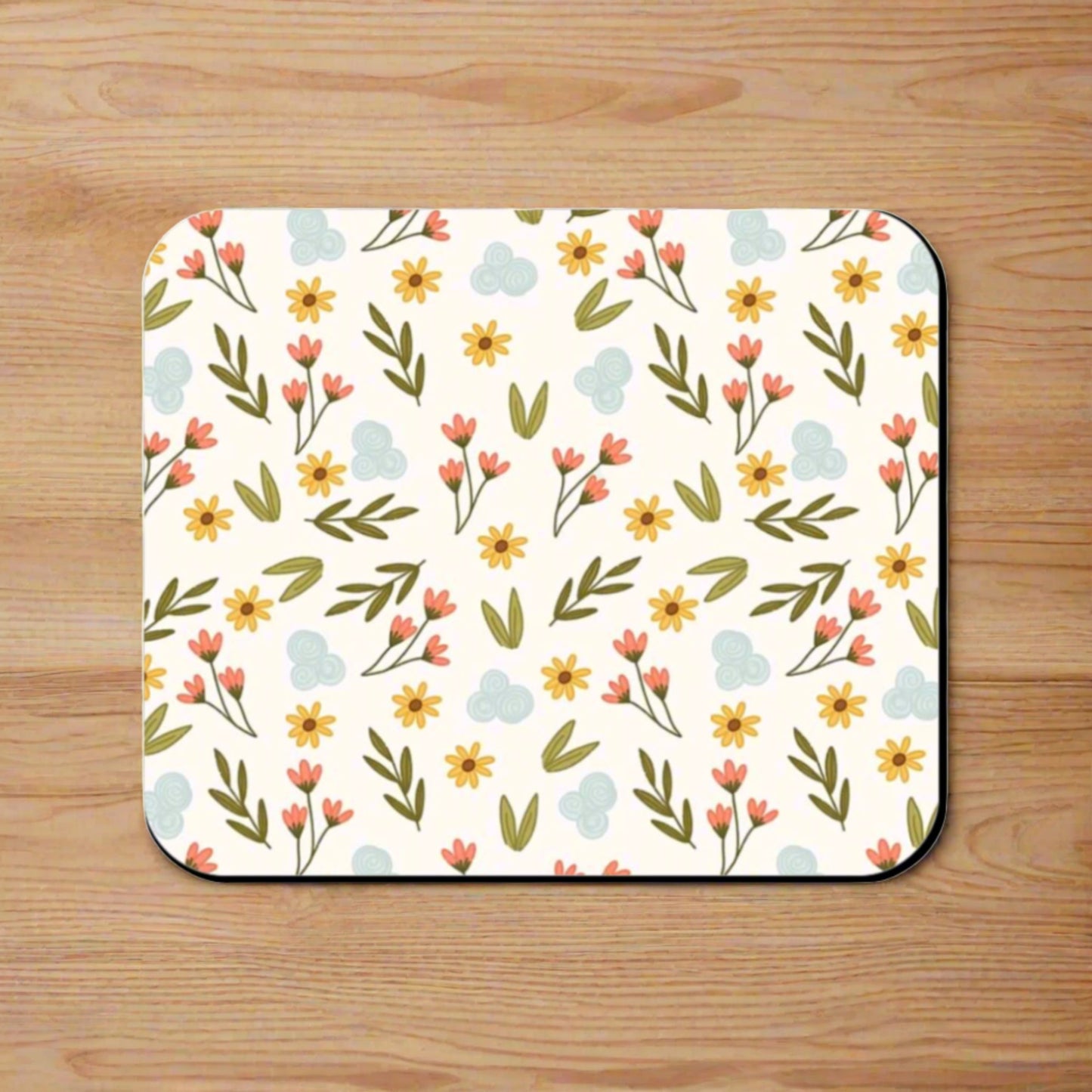 Vibrant Floral Mousepad