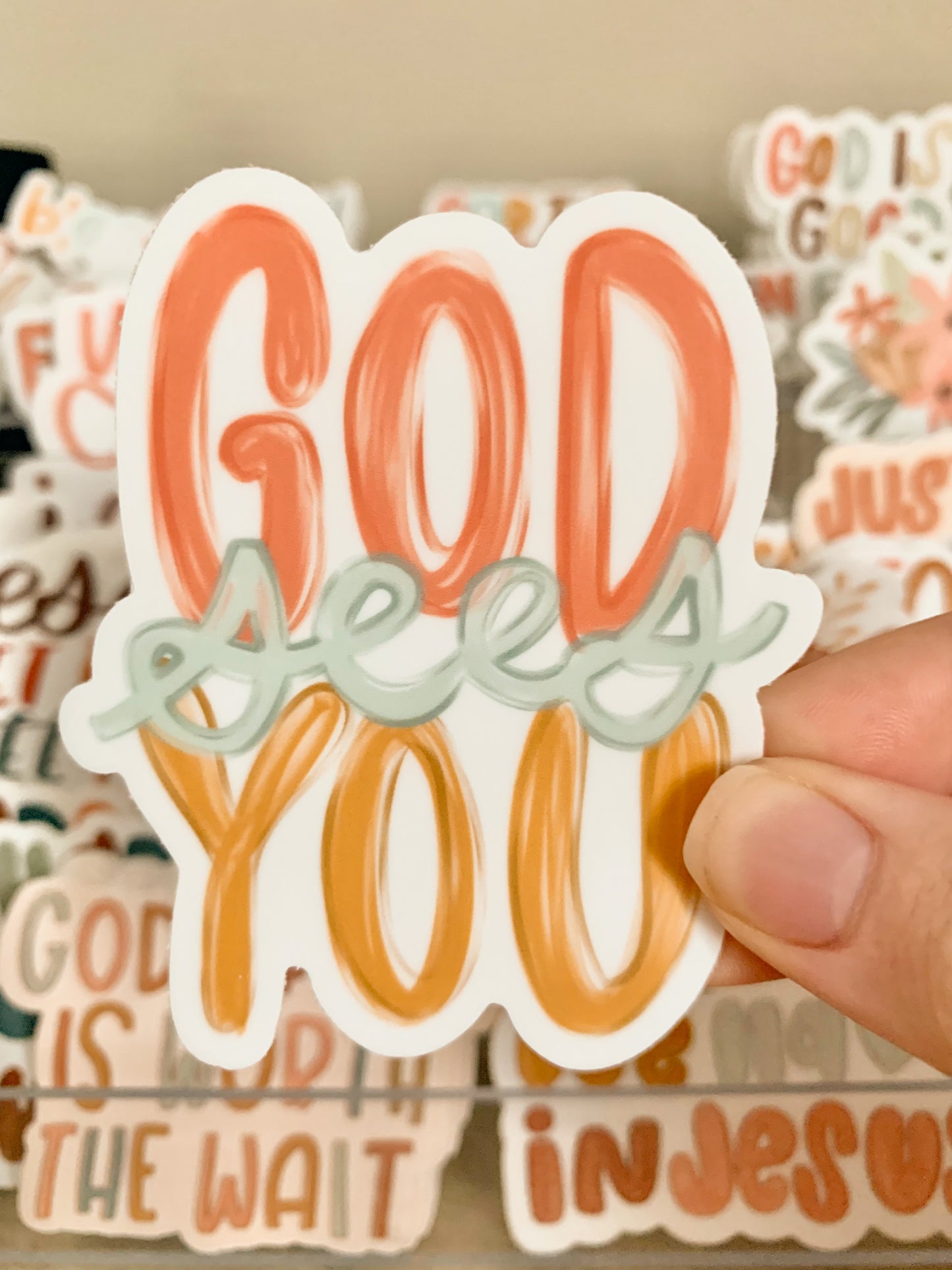 God Sees You Vinyl Sticker