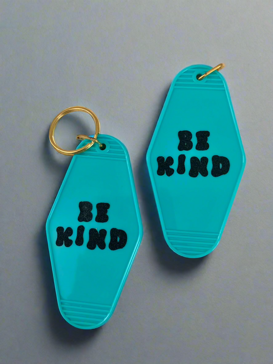 Be Kind Teal Acrylic Keychain